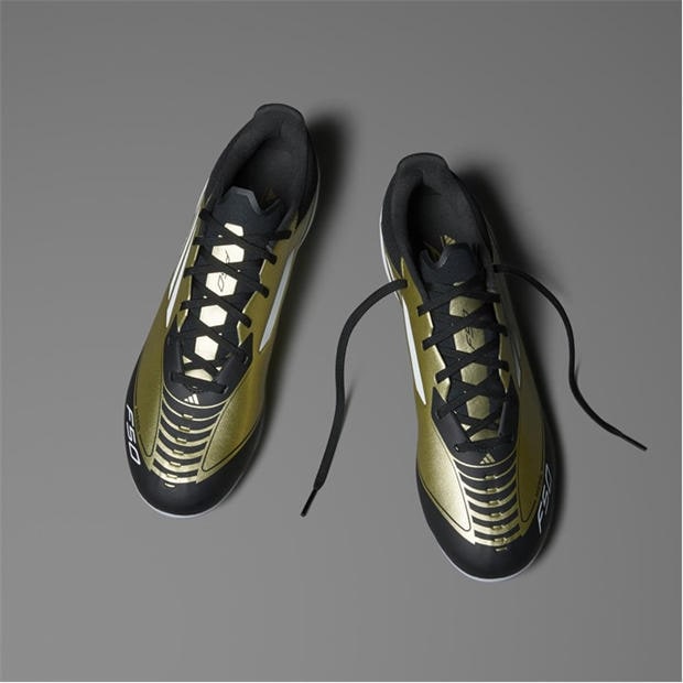Gold/Wht/CBlack - adidas - F50 League Messi Adults Firm Ground Football Boots