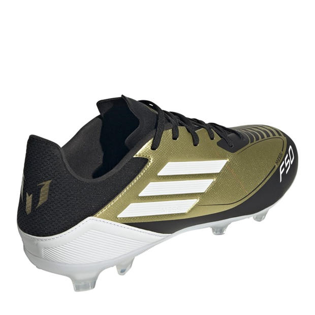 Gold/Wht/CBlack - adidas - F50 League Messi Adults Firm Ground Football Boots