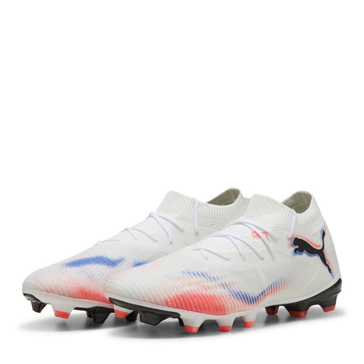 Puma Men's White Future  Match Firm Ground Football Boots in Size 8, Sports Direct