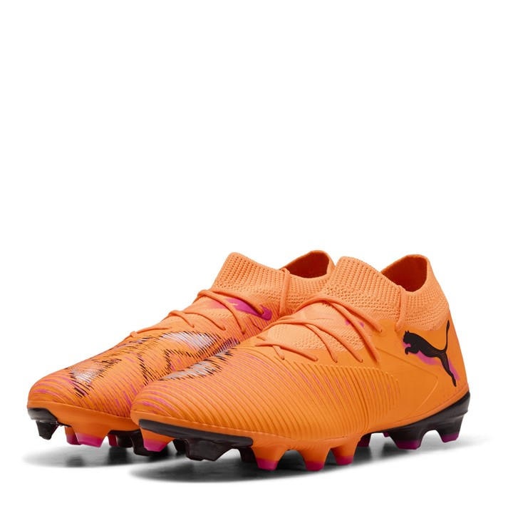 Puma Men's Orange Future  Match Firm Ground Football Boots in Size 8, Sports Direct