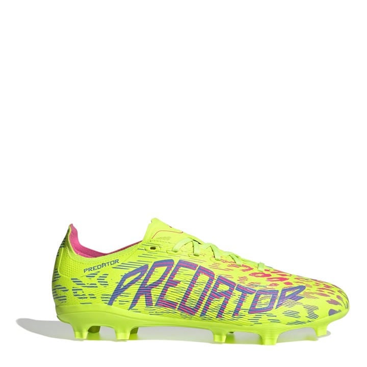 Adidas  Yellow  Predator League Firm Ground Football Boots in Size 8.5, Sports Direct
