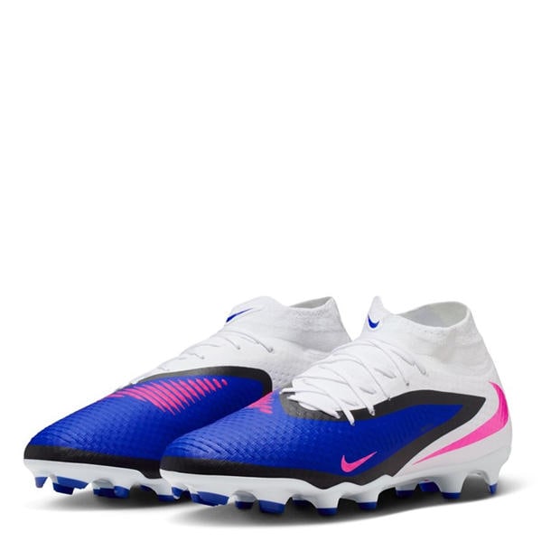 Blue/Wht/Pink - Nike - Phantom 6 Academy Adults Firm Ground Football Boots