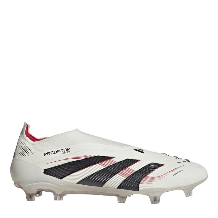 Adidas Men's White Predator Elite Laceless Firm Ground Football Boots in Size 6, Sports Direct