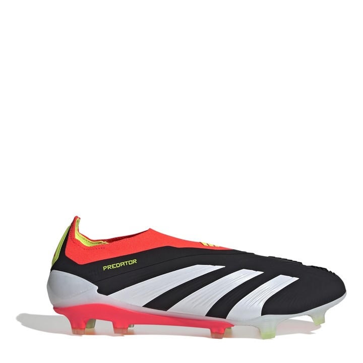 Adidas Men's Black Predator 24 Elite Laceless Firm Ground Football Boots in Size 11.5, Sports Direct