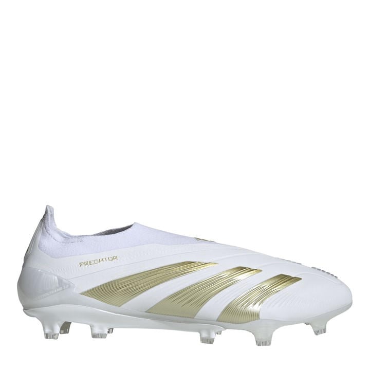 Adidas Men's White Predator 24 Elite Laceless Firm Ground Football Boots in Size 11.5, Sports Direct