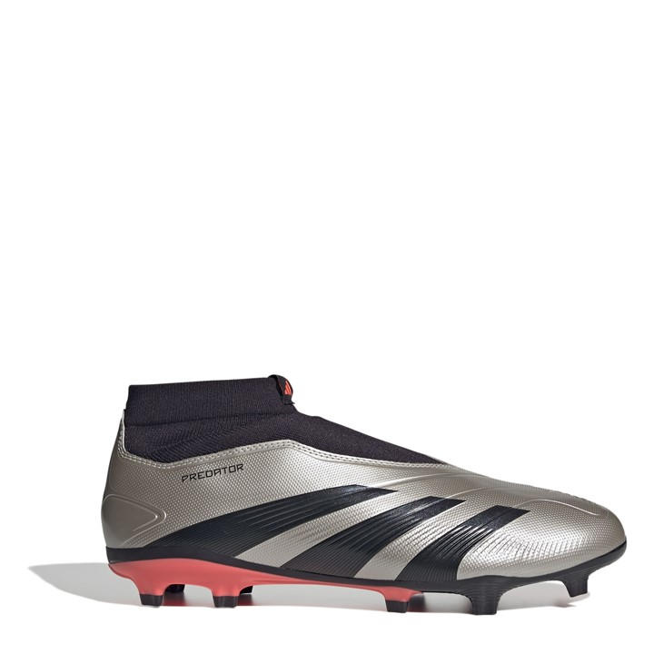 Adidas Men's Silver Predator 24 League Laceless Firm Ground Football Boots in Size 7, Sports Direct