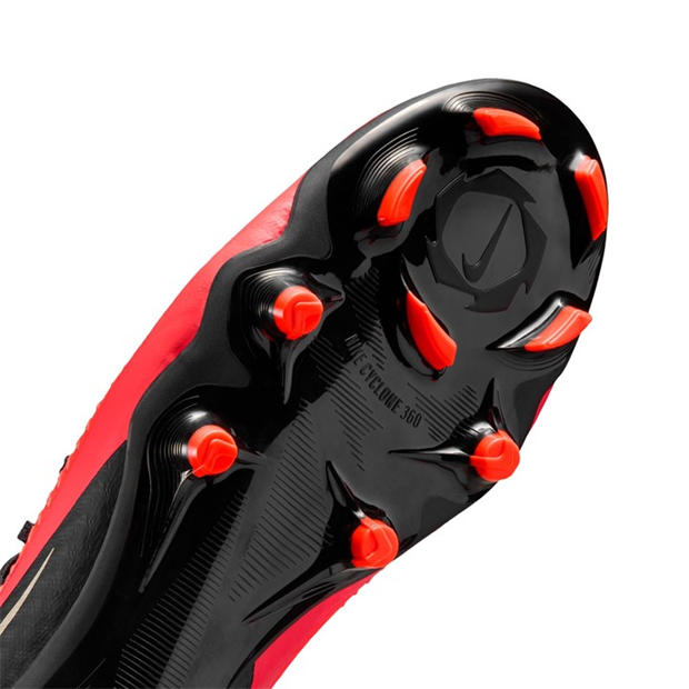 Red/Black - Nike - Phantom 6 Low Academy Adults Firm Ground Football Boots