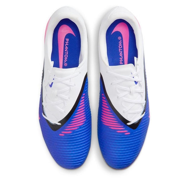 Blue/Wht/Pink - Nike - Phantom 6 Low Academy Adults Firm Ground Football Boots