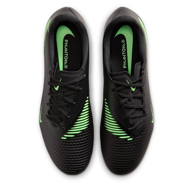 Black/Green - Nike - Phantom 6 Low Academy Adults Firm Ground Football Boots