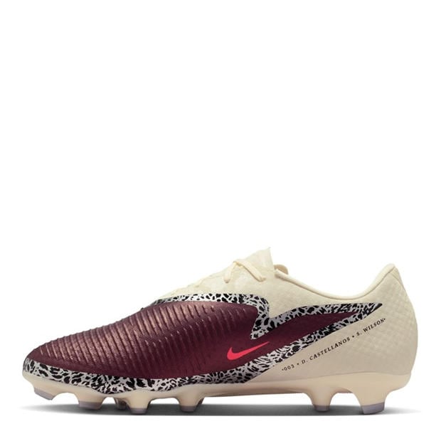 Burgundy/Print - Nike - Phantom 6 Low Academy Adults Firm Ground Football Boots