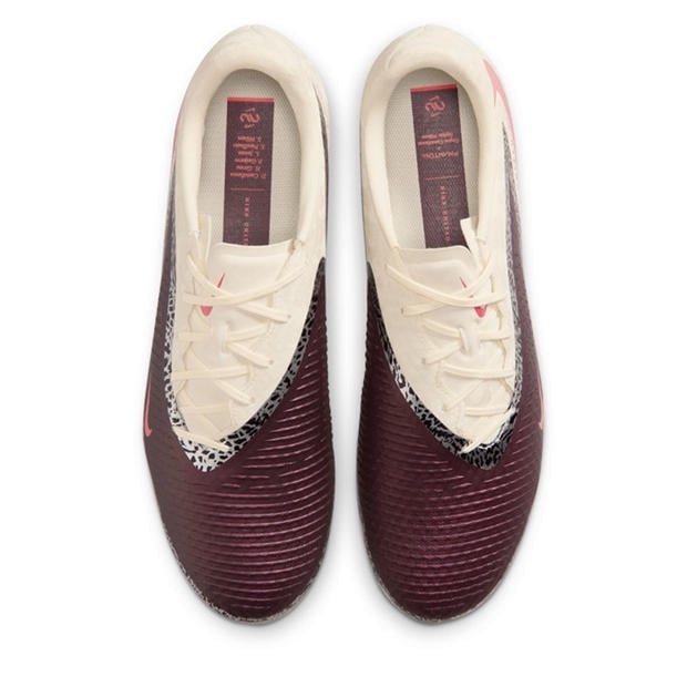 Burgundy/Print - Nike - Phantom 6 Low Academy Adults Firm Ground Football Boots