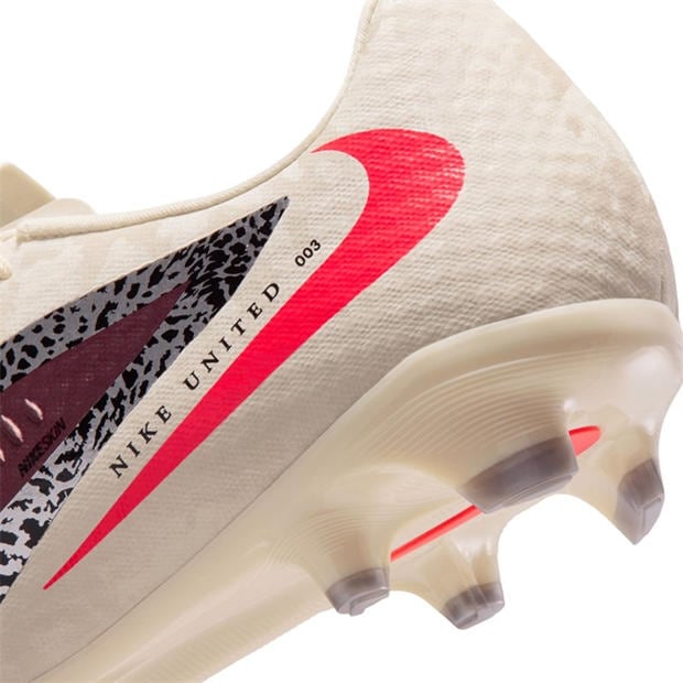 Burgundy/Print - Nike - Phantom 6 Low Academy Adults Firm Ground Football Boots