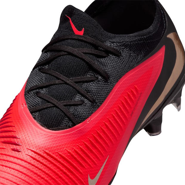 Red/Black - Nike - Phantom 6 Low Pro Adults Firm Ground Football Boots