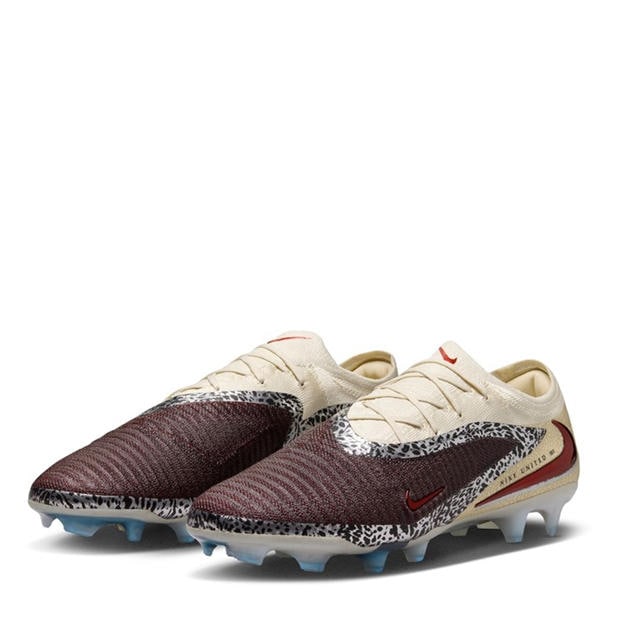 Burgundy/Print - Nike - Phantom 6 Low Elite Adults Firm Ground Football Boots