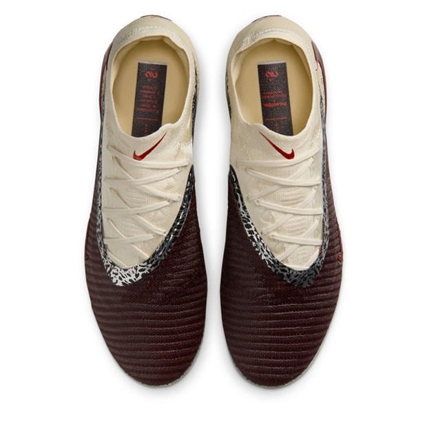Burgundy/Print - Nike - Phantom 6 Low Elite Adults Firm Ground Football Boots