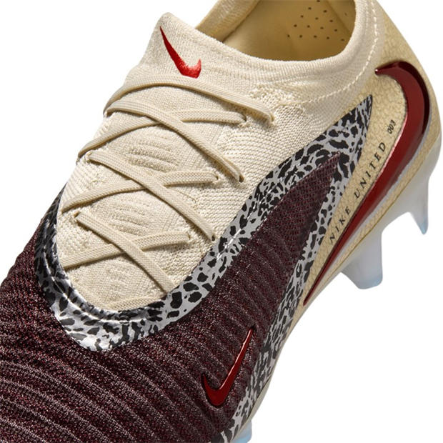 Burgundy/Print - Nike - Phantom 6 Low Elite Adults Firm Ground Football Boots