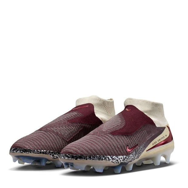 Burgundy/Print - Nike - Phantom 6 Low Elite Adults Firm Ground Football Boots