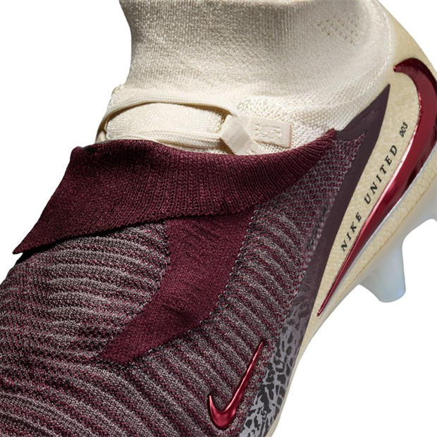 Burgundy/Print - Nike - Phantom 6 Low Elite Adults Firm Ground Football Boots