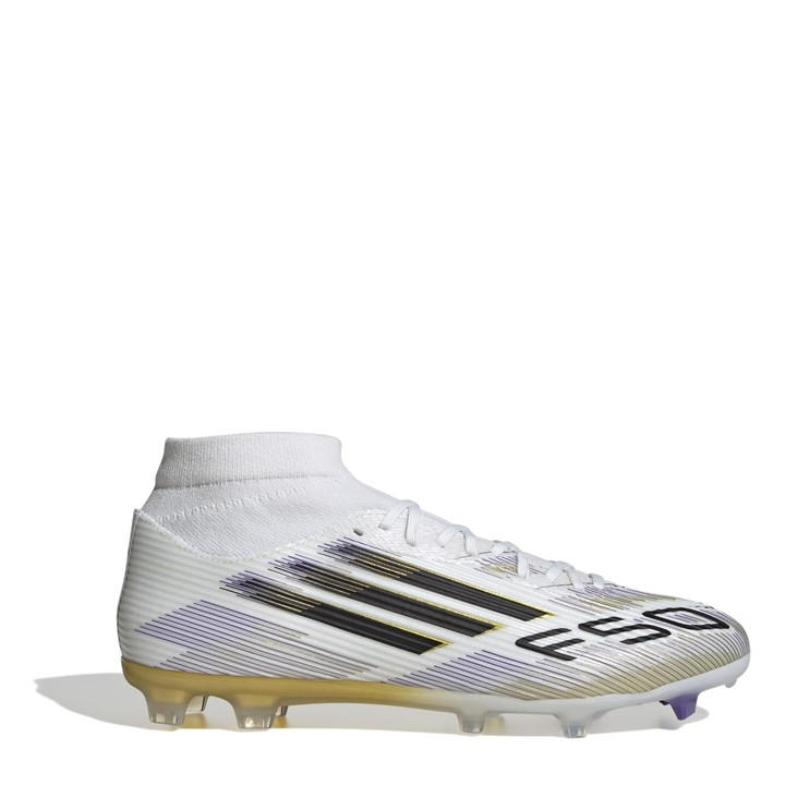 Adidas Men's White F50 League Firm Ground Football Boots in Size 9, Sports Direct