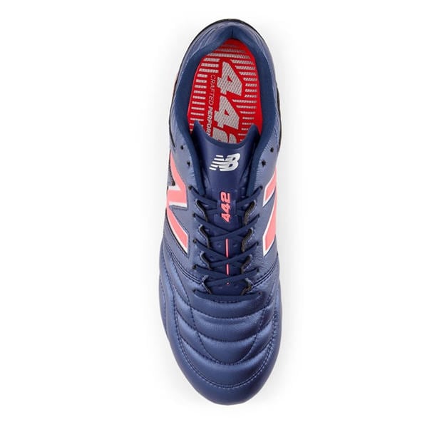 Navy/Red - New Balance - 442 Academy Mens Firm Ground Football Boots