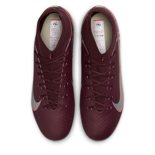 Burgundy/Print - Nike - Zoom Mercurial Superfly 10 Academy Adults Firm Ground Football Boots