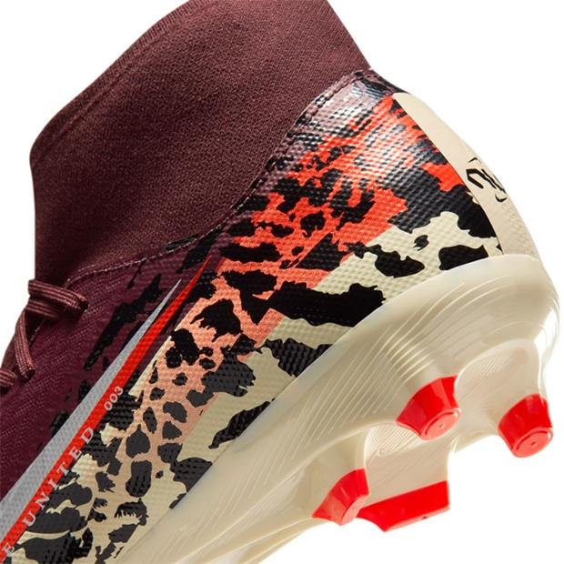 Burgundy/Print - Nike - Zoom Mercurial Superfly 10 Academy Adults Firm Ground Football Boots