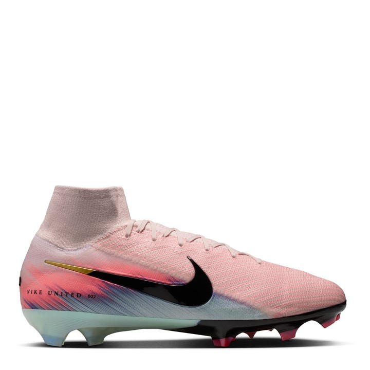 Nike Men's Pink Mercurial Superfly 10 Elite  Firm Ground Football Boots in Size 9.5, Sports Direct