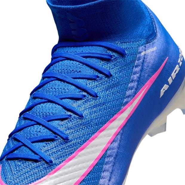 Blue/Pink/White - Nike - Mercurial Superfly 10 Elite Adults Firm Ground Football Boots
