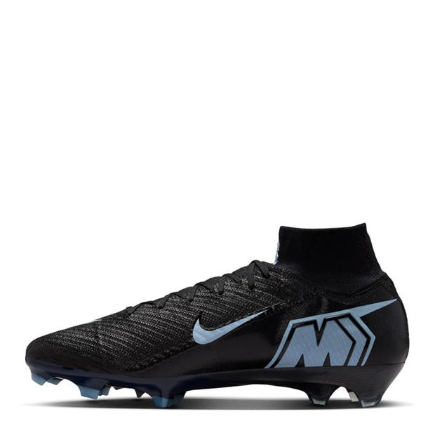 Fekete/Kék - Nike - Mercurial Superfly 10 Elite Adults Firm Ground Football Boots