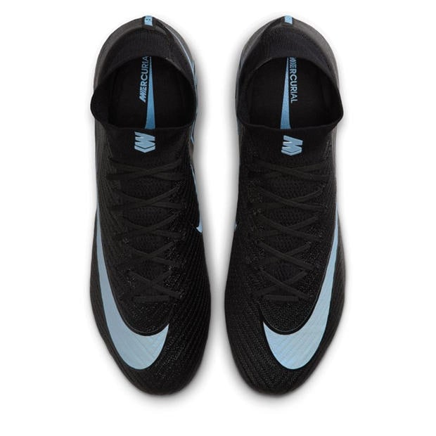 Fekete/Kék - Nike - Mercurial Superfly 10 Elite Adults Firm Ground Football Boots