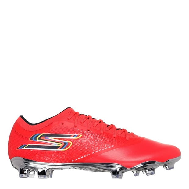 Red/Black - Skechers - Razor Elite Adults Firm Ground Football Boots