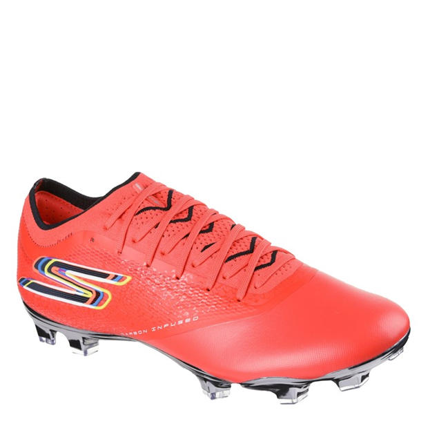 Red/Black - Skechers - Razor Elite Adults Firm Ground Football Boots
