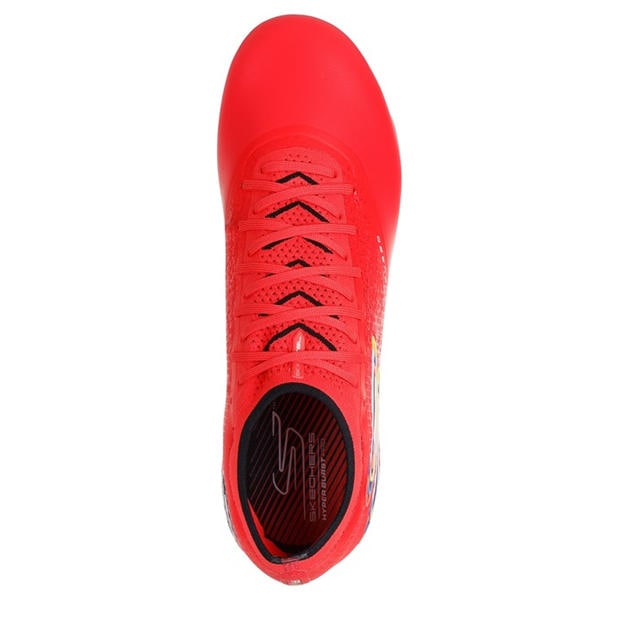 Red/Black - Skechers - Razor Elite Adults Firm Ground Football Boots