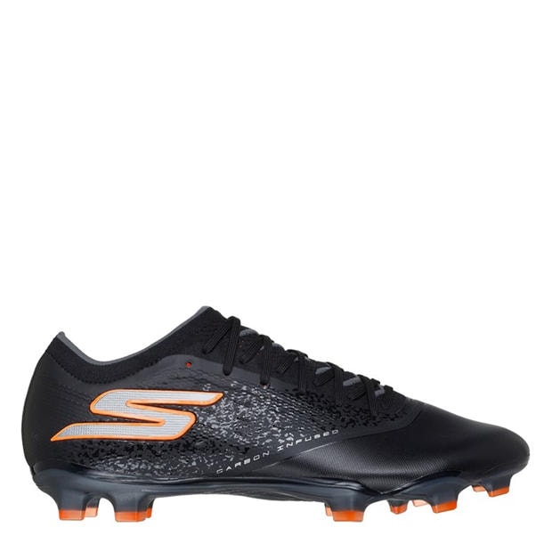 Črna/Oranžna - Skechers - Razor Elite Adults Firm Ground Football Boots