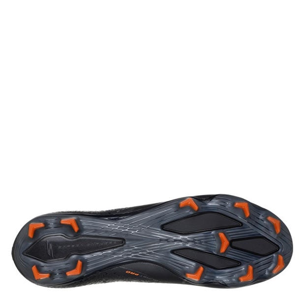 Črna/Oranžna - Skechers - Razor Elite Adults Firm Ground Football Boots