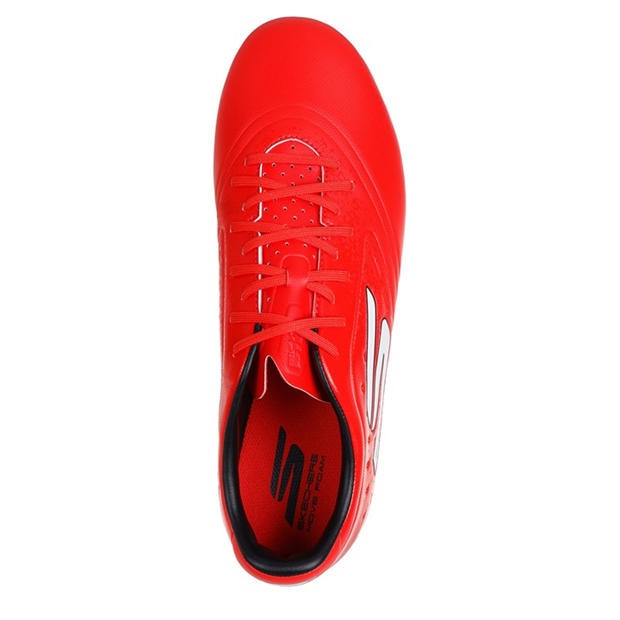 Red/Black - Skechers - Razor Adults Academy Firm Ground Football Boots