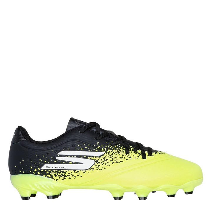 Skechers Men's Yellow Razor  Academy Firm Ground Football Boots in Size 6.5, Sports Direct