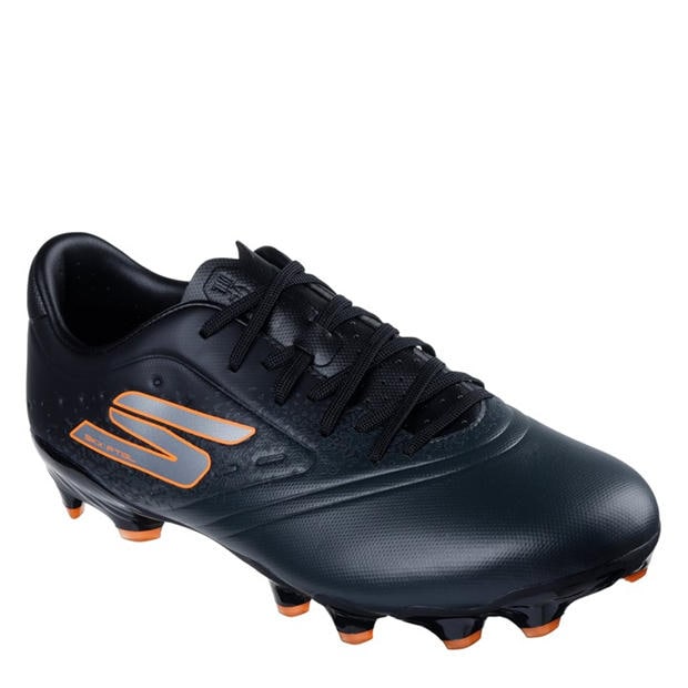 Čierna/Oranžová - Skechers - Razor Adults Academy Firm Ground Football Boots