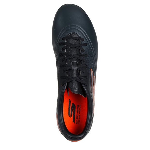 Čierna/Oranžová - Skechers - Razor Adults Academy Firm Ground Football Boots