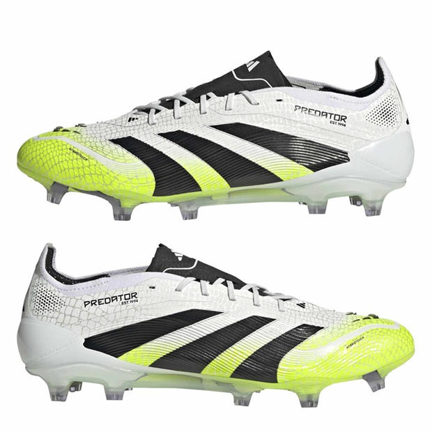 White/Blk/Lemon - adidas - Predator Elite Firm Ground Football Boots