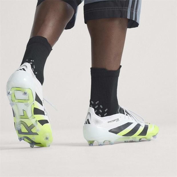 White/Blk/Lemon - adidas - Predator Elite Firm Ground Football Boots