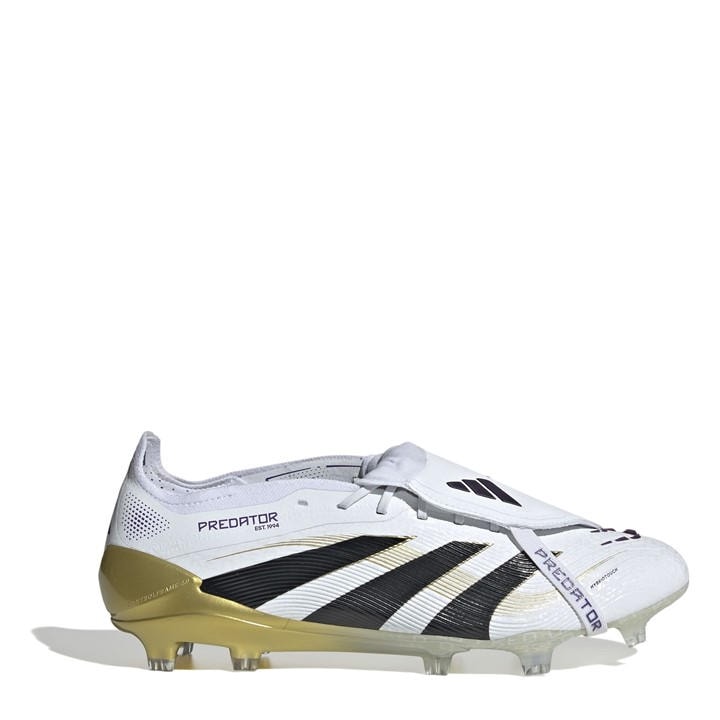 Adidas Men's White Predator Elite Fold-Over Tongue Firm Ground Football Boots Size 11.5