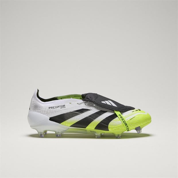 White/Blk/Lemon - adidas - Predator Elite Fold-Over Tongue Firm Ground Football Boots