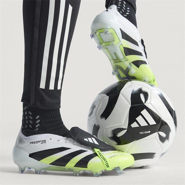 White/Blk/Lemon - adidas - Predator Elite Fold-Over Tongue Firm Ground Football Boots