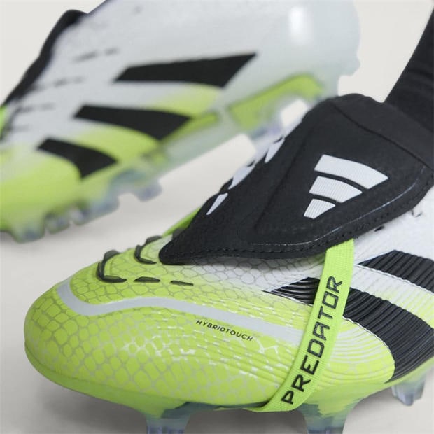 White/Blk/Lemon - adidas - Predator Elite Fold-Over Tongue Firm Ground Football Boots