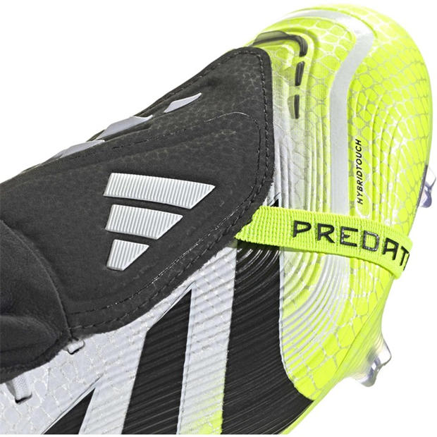 White/Blk/Lemon - adidas - Predator Elite Fold-Over Tongue Firm Ground Football Boots