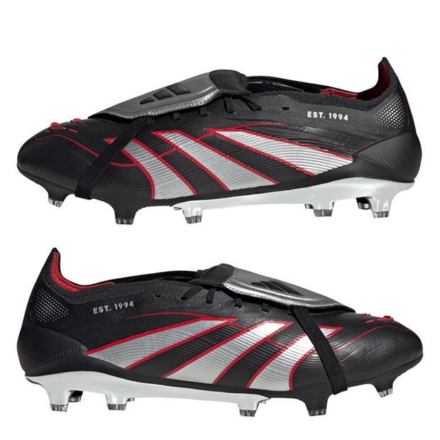 Черно/Червено - adidas - Predator Elite Fold-Over Tongue Firm Ground Football Boots