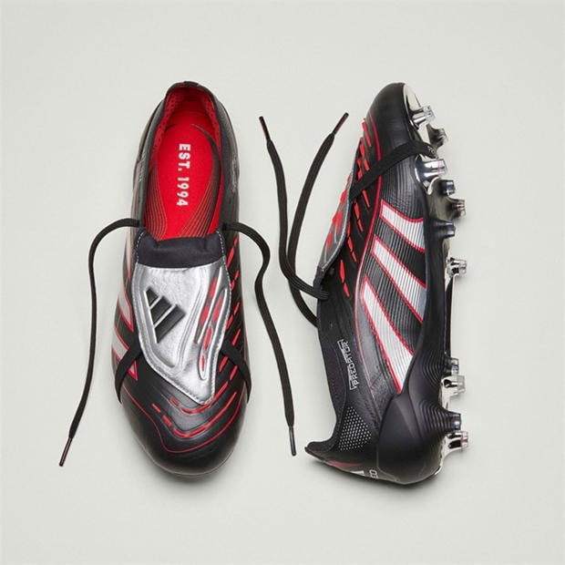 Черно/Червено - adidas - Predator Elite Fold-Over Tongue Firm Ground Football Boots