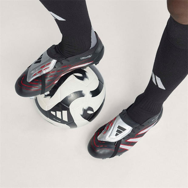 Черно/Червено - adidas - Predator Elite Fold-Over Tongue Firm Ground Football Boots
