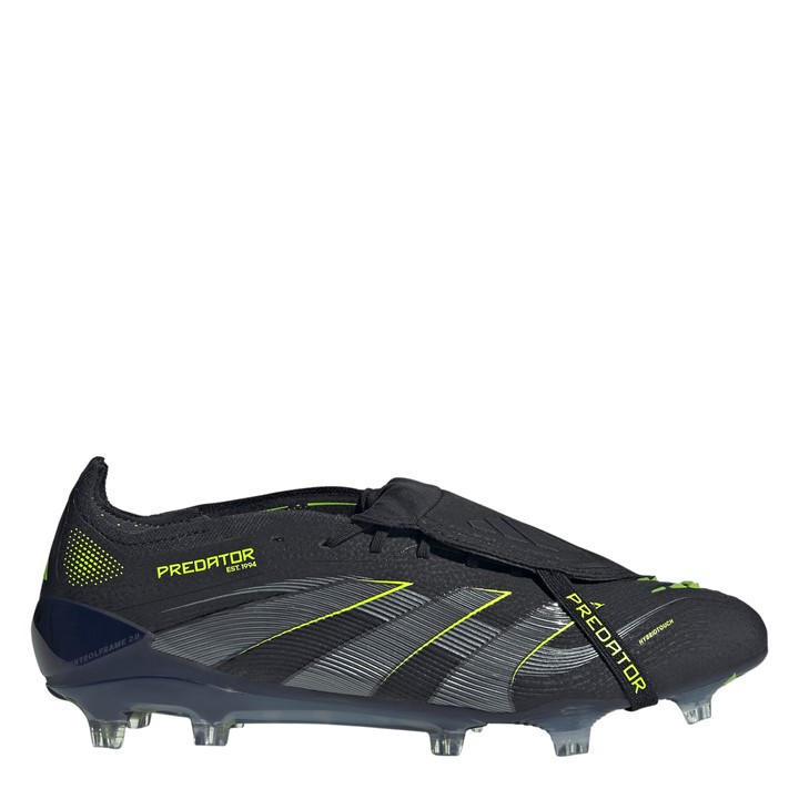 Adidas Men's Black Predator Elite Fold-Over Tongue Firm Ground Football Boots